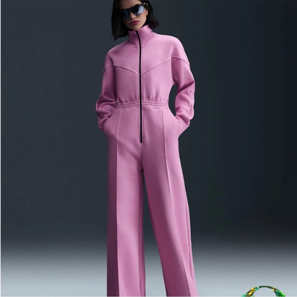 Women's Fleece Pink Jumpsuit